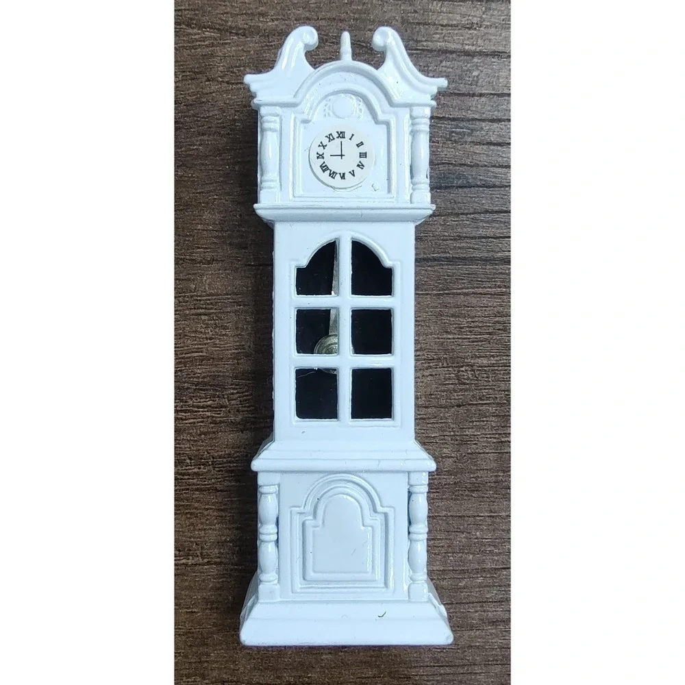 Vtg Miniature Grandfather Clock Metal  Pencil Sharpener Dollhouse Furniture B12